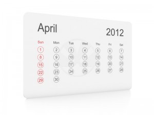 April 2012 Calendar